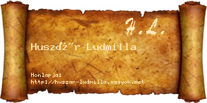 Huszár Ludmilla névjegykártya